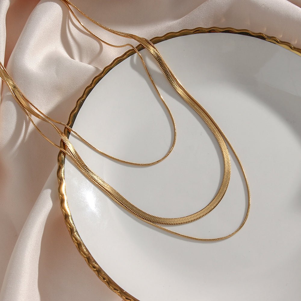 Collier Céleste Trio Plaqué Or 18K