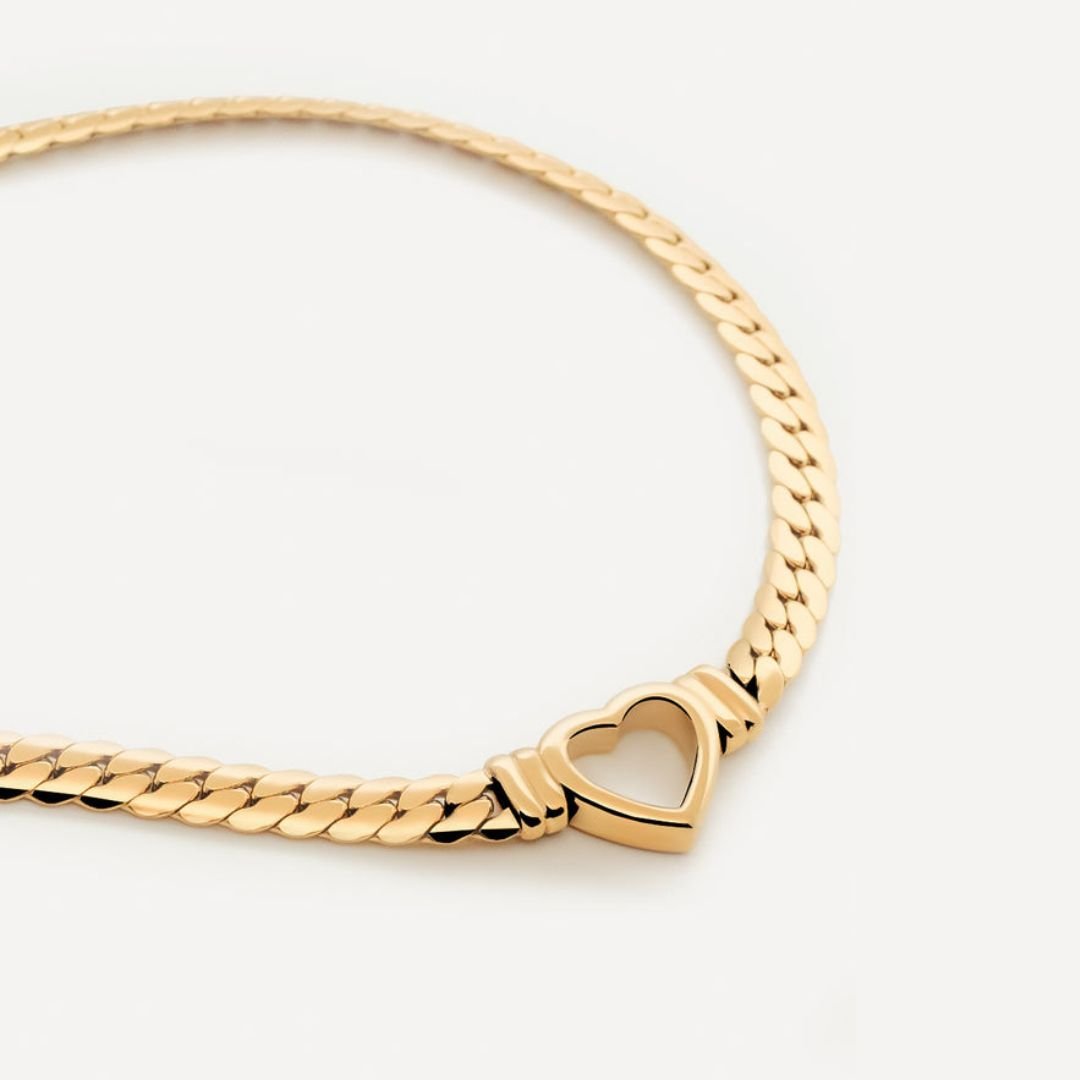 Collier Cœur Plaqué Or 18K