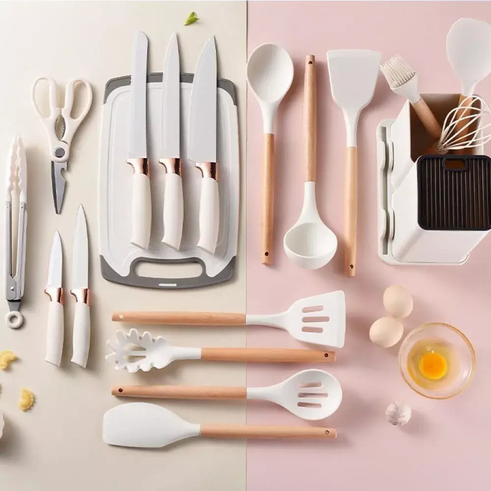Kit 19 Ustensiles Cuisine – Silicone Premium