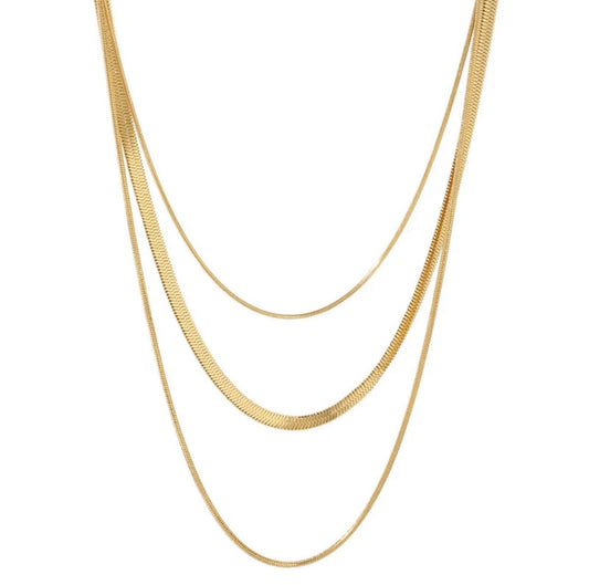 Collier Céleste Trio Plaqué Or 18K