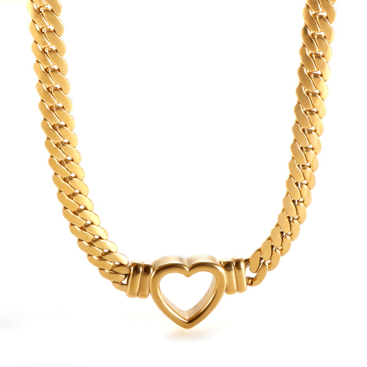 Collier Cœur Plaqué Or 18K