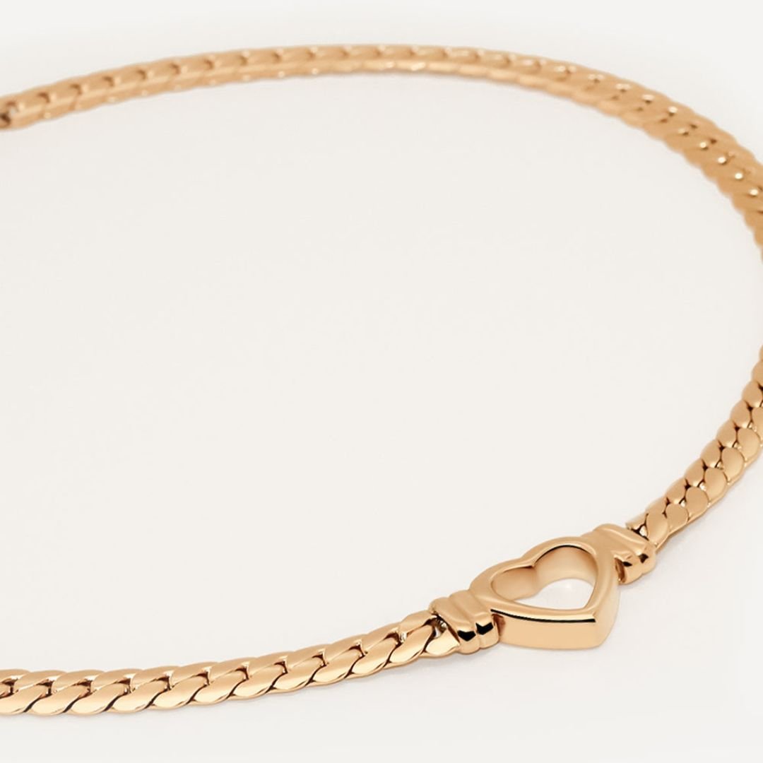 Collier Cœur Plaqué Or 18K
