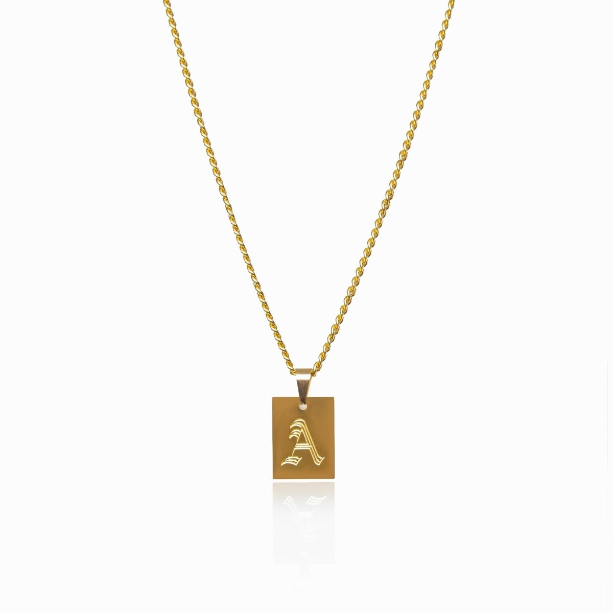 Collier Lettre Initiale Plaqué Or 18K