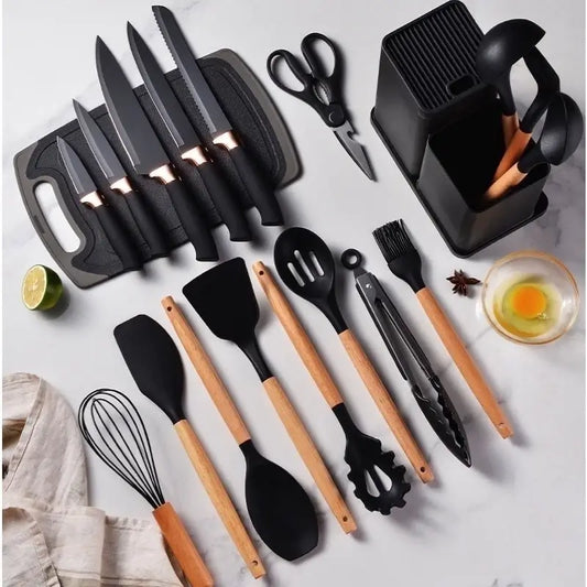 Kit 19 Ustensiles Cuisine – Silicone Premium