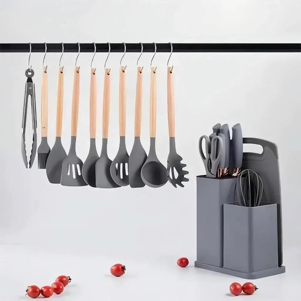 Kit 19 Ustensiles Cuisine – Silicone Premium
